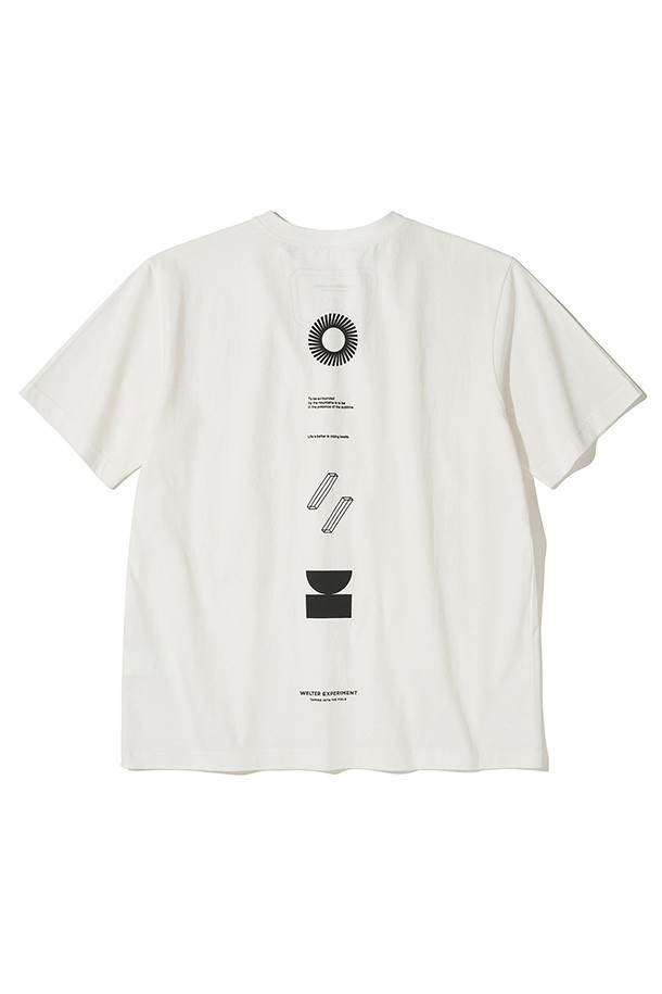 WELTER EXPERIMENT - 반팔티셔츠 - Nature balance T-shirt - WBEUTS001 WHITE