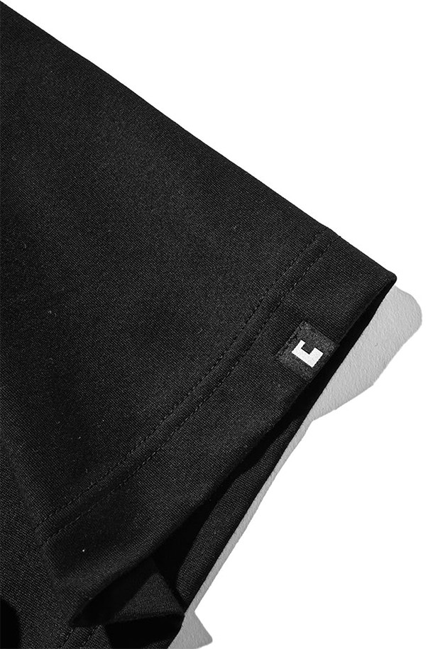 CLESSTE - 반팔티셔츠 - LOGO PRINT MASSIVE T-SHIRT WITH DRAWSTRINGS A - BLACK