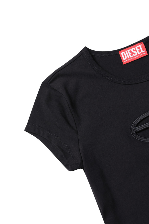 DIESEL - 반소매 티셔츠 - T Angie T-shirt - Black