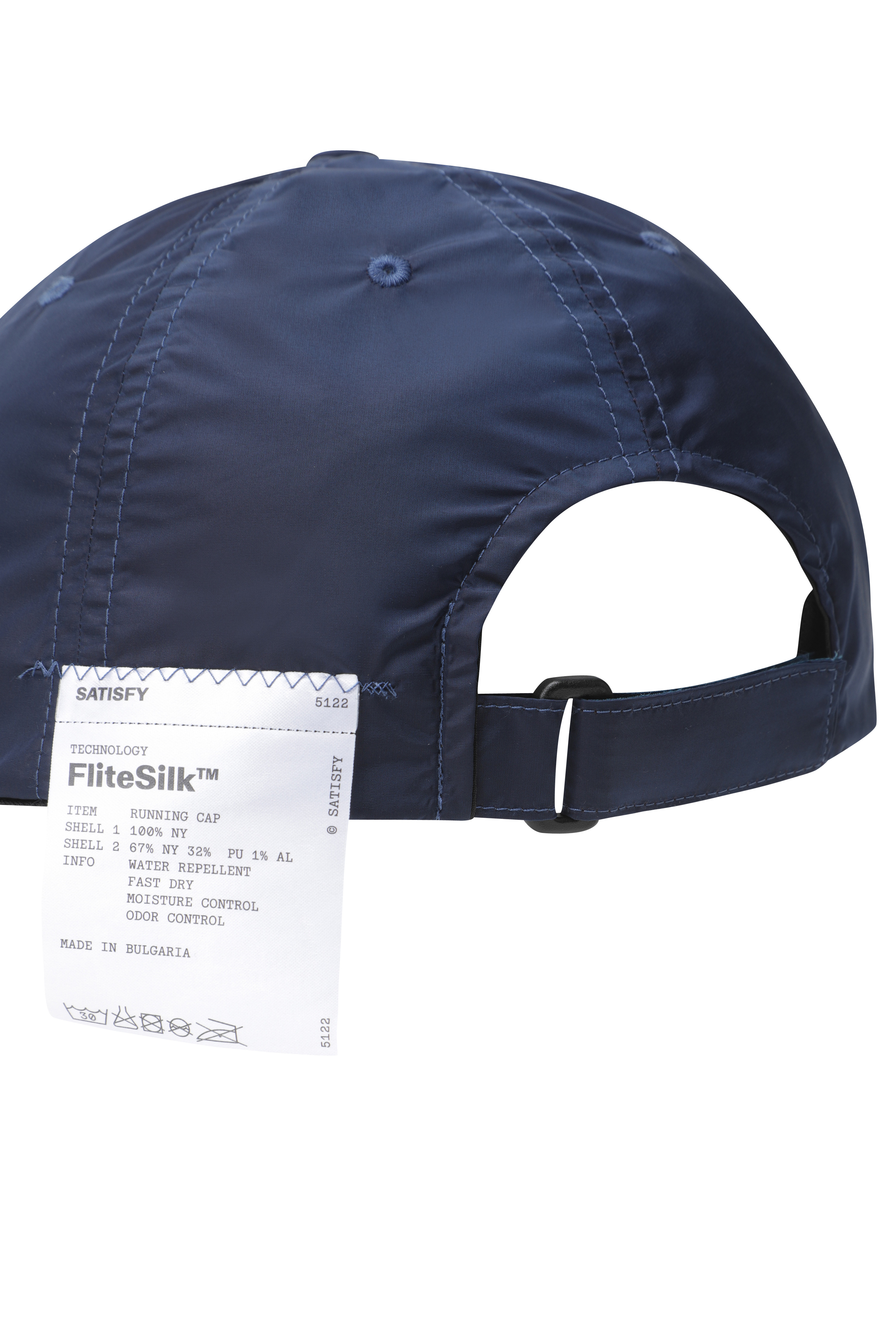 Satisfy - 모자 - (SATISFY RUNNING) FliteSilk Running Cap - 5122-OB-WA Obsidian