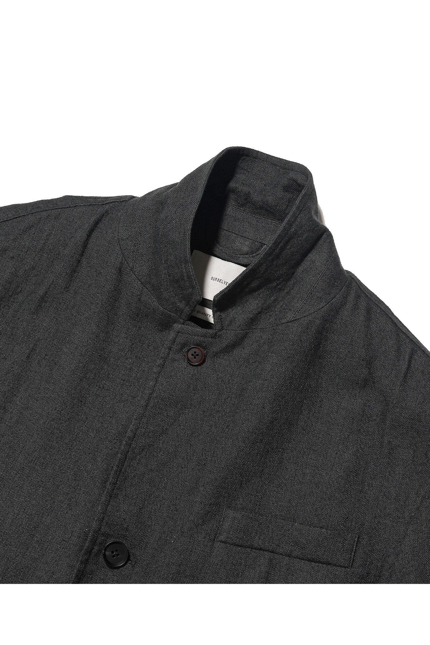 OURSELVES - 수트/블레이저자켓 - (OURSELVES) Harringbone L/C Slumber Jacket Charcoal