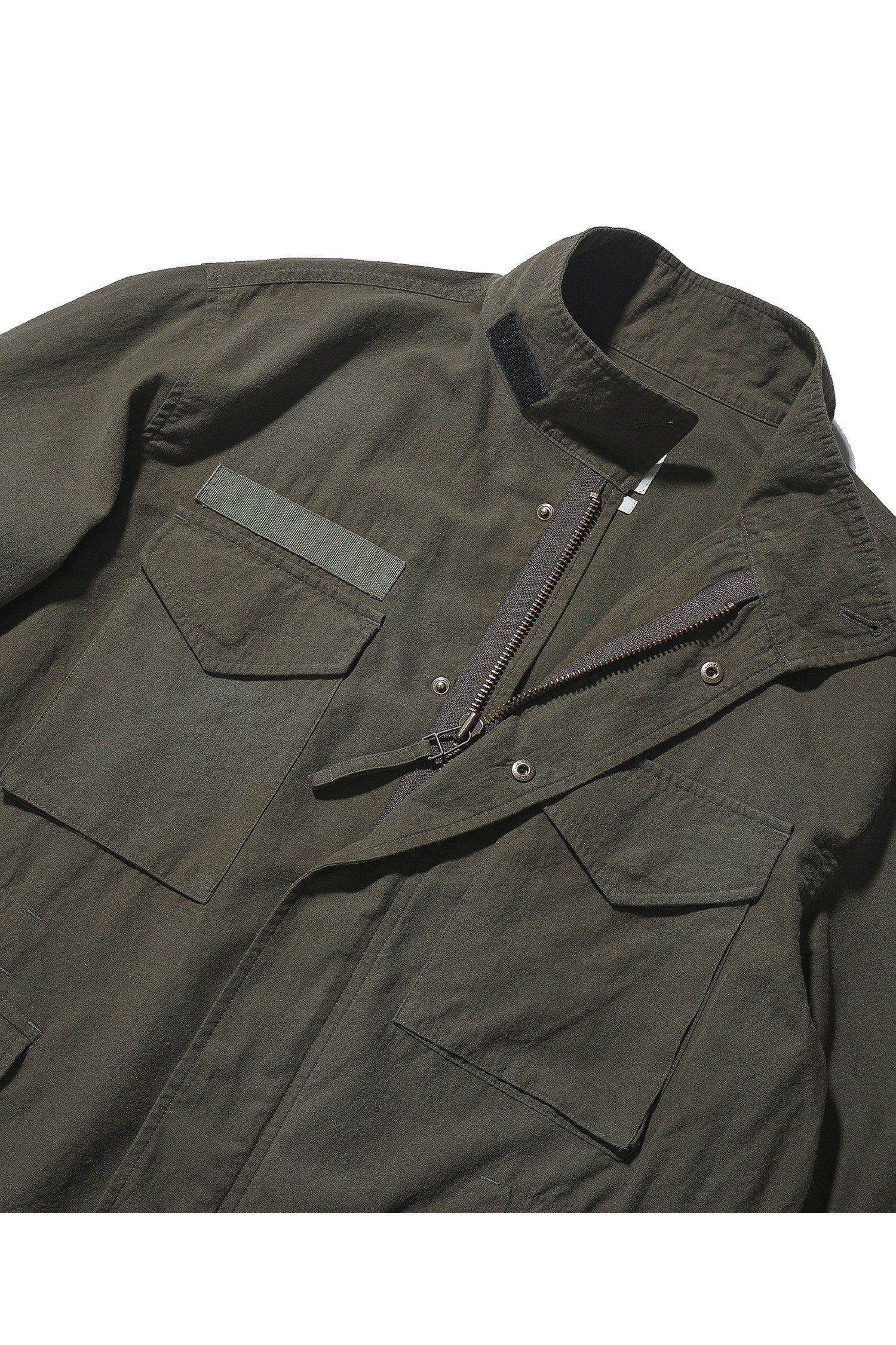 OURSELVES - 사파리/필드자켓 - (OURSELVES) Powder Washed M-65 Field Jacket - Olive