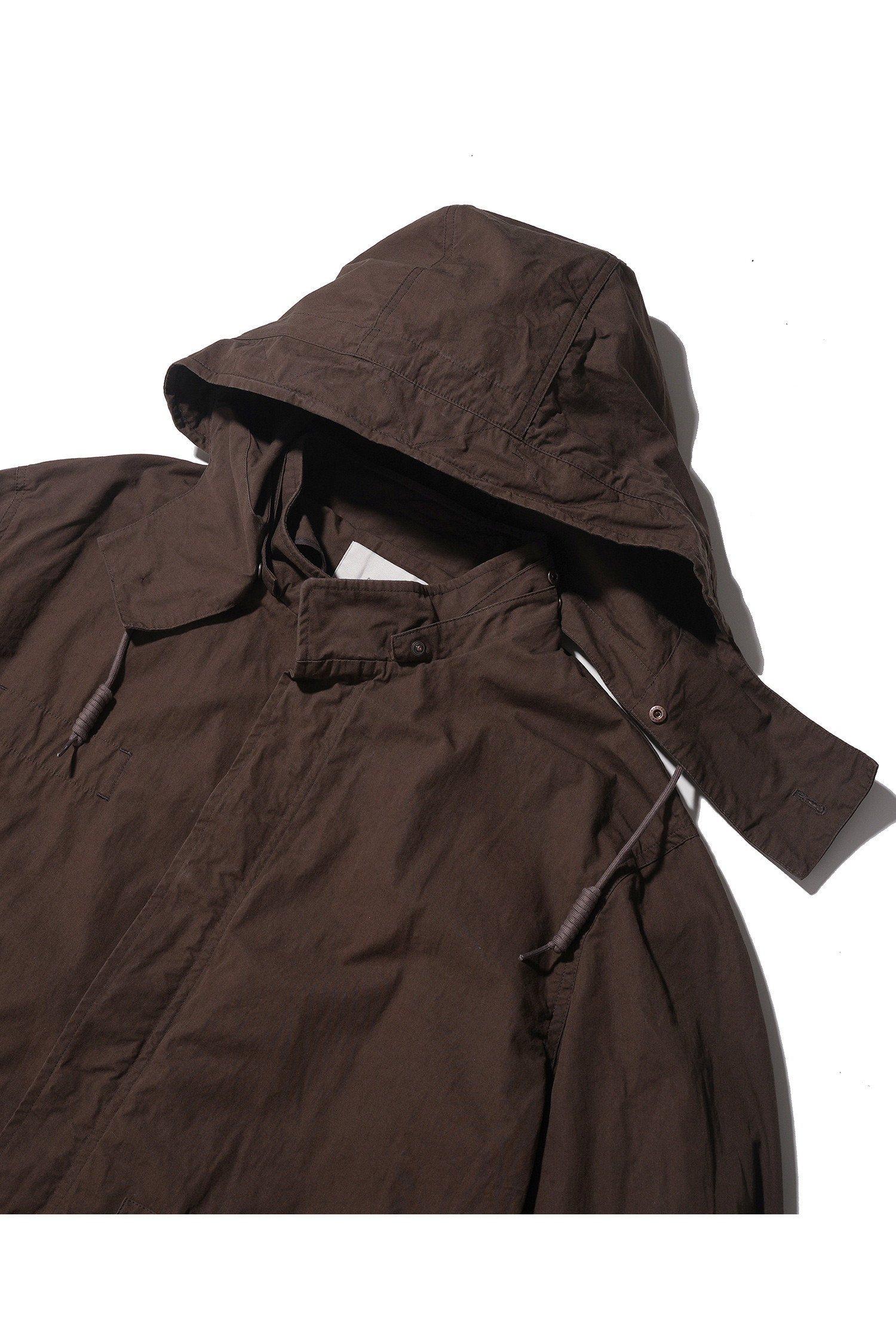 OURSELVES - 사파리/필드자켓 - (OURSELVES) Washed Cotton Mods Parka Brown