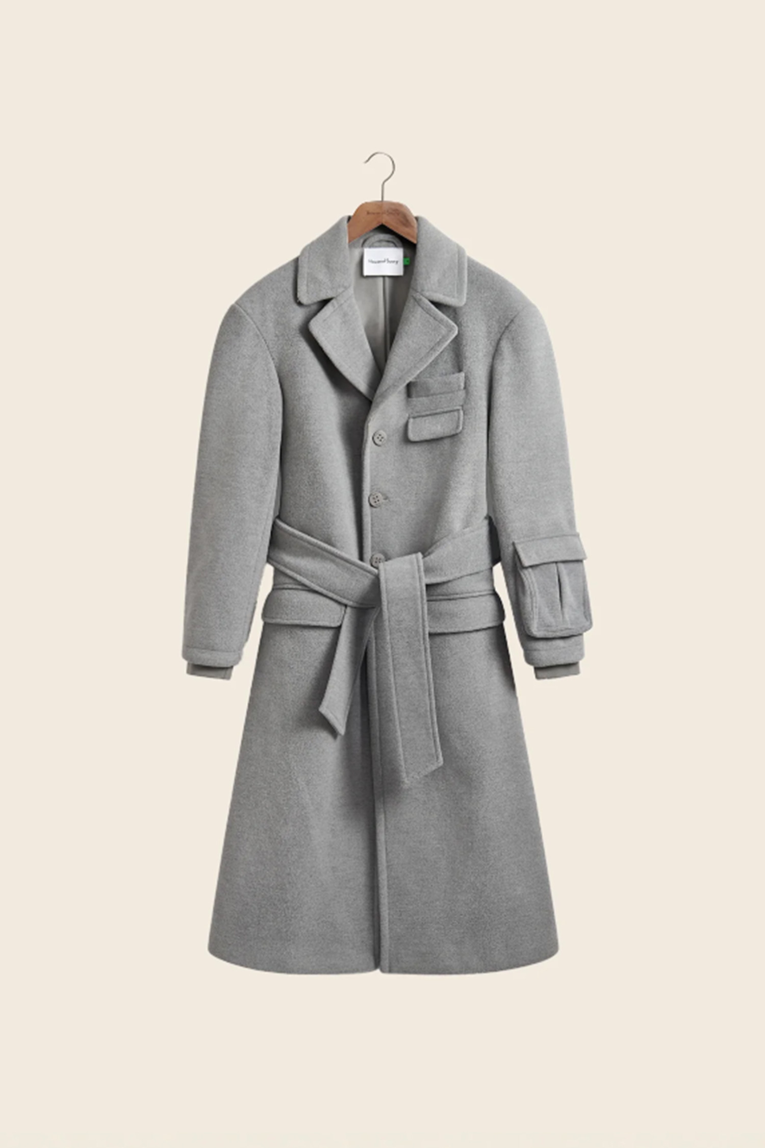 HOUSE OF SUNNY - 코트 - [House of Sunny] ACCENT OVERCOAT - VOL2426 SCHOOL GREY