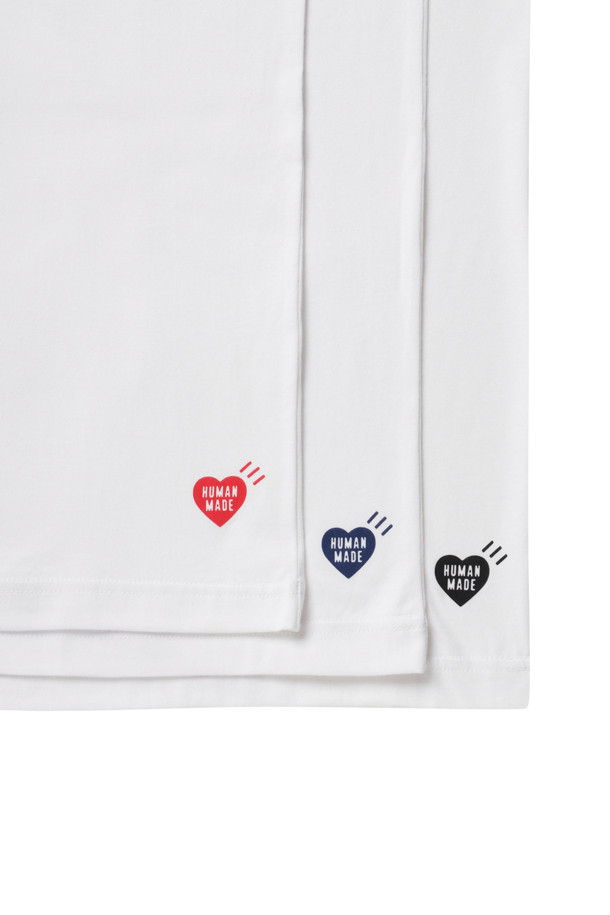 HUMAN MADE - 반팔티셔츠 - 3 PACK T-SHIRT SET - WHITE