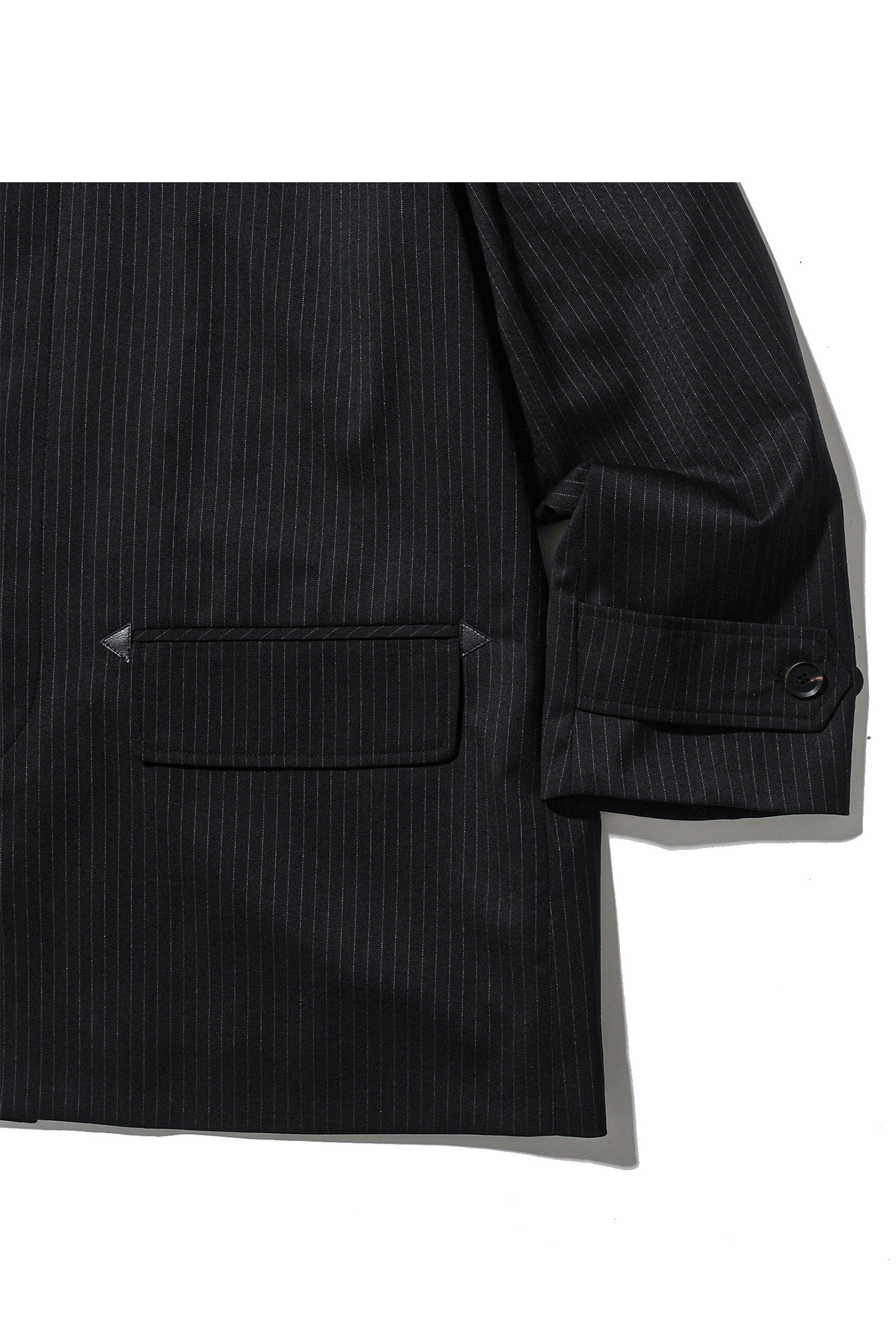 OURSELVES - 코트 - (OURSELVES) Heritage MidLoom Mac Coat - Pin Stripe