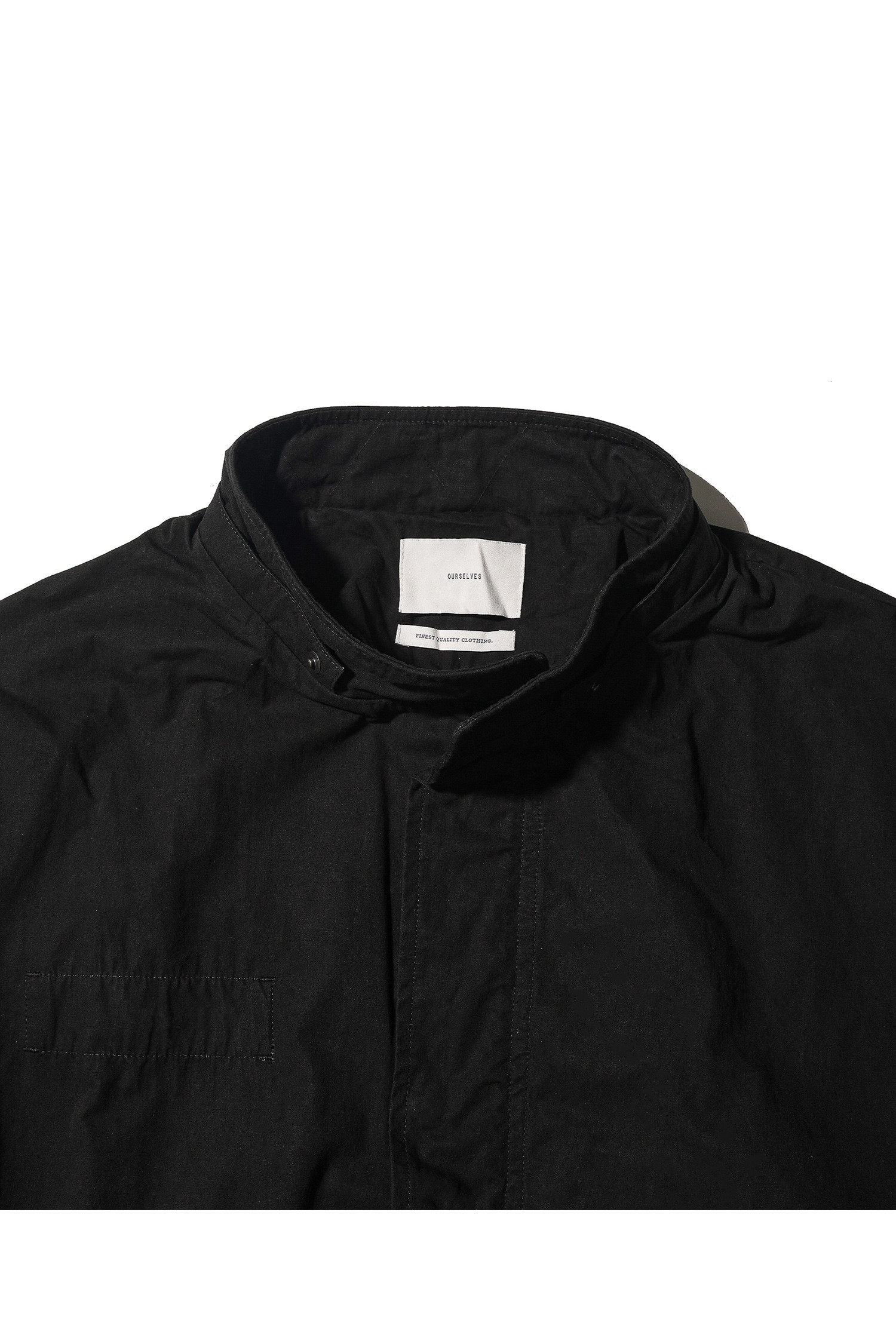 OURSELVES - 사파리/필드자켓 - (OURSELVES) Washed Cotton Mods Parka Black