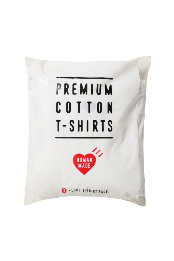 HUMAN MADE - 반팔티셔츠 - 3 PACK T-SHIRT SET - WHITE