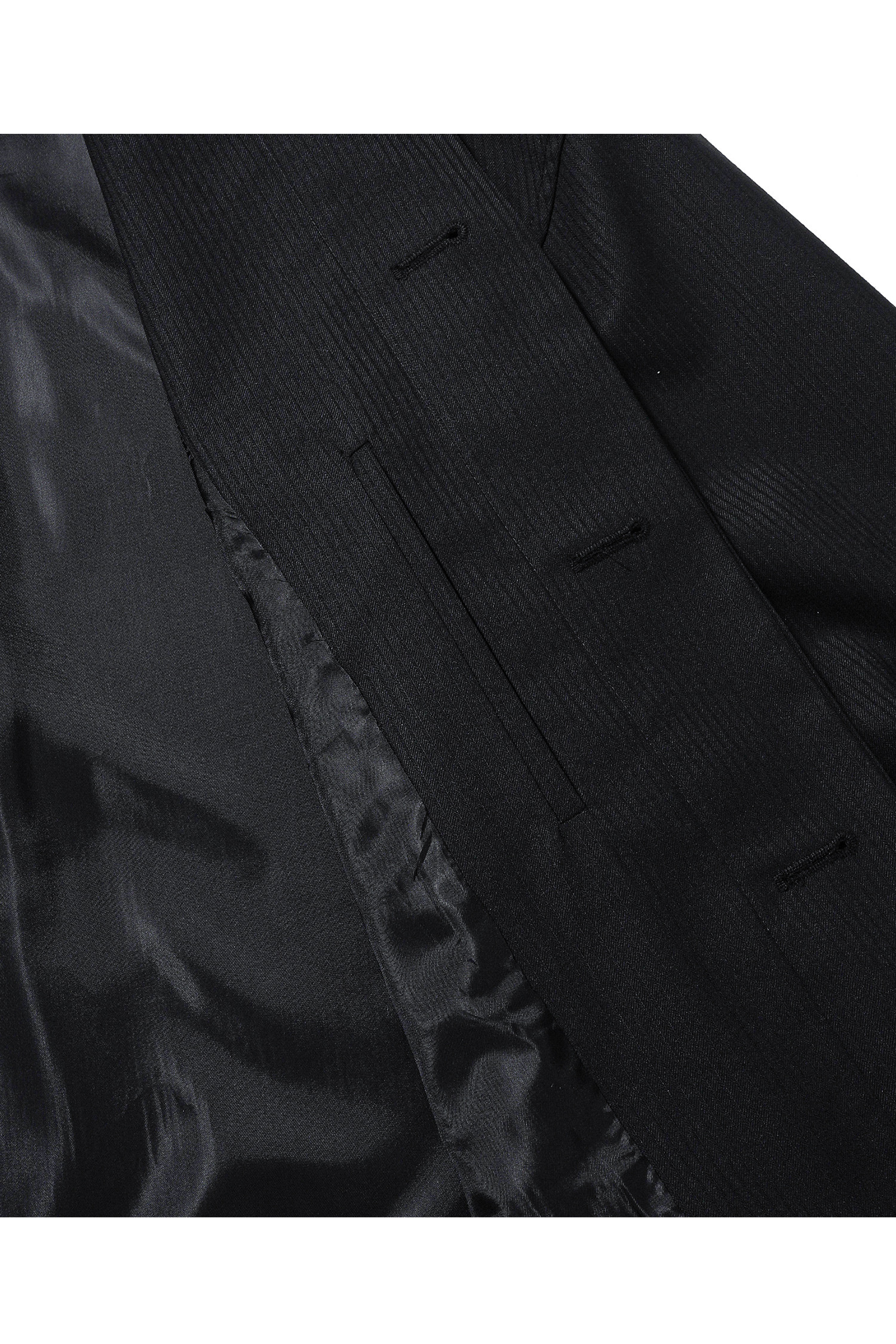 OURSELVES - 코트 - (OURSELVES) Heritage MidLoom Mac Coat - Black Stripe