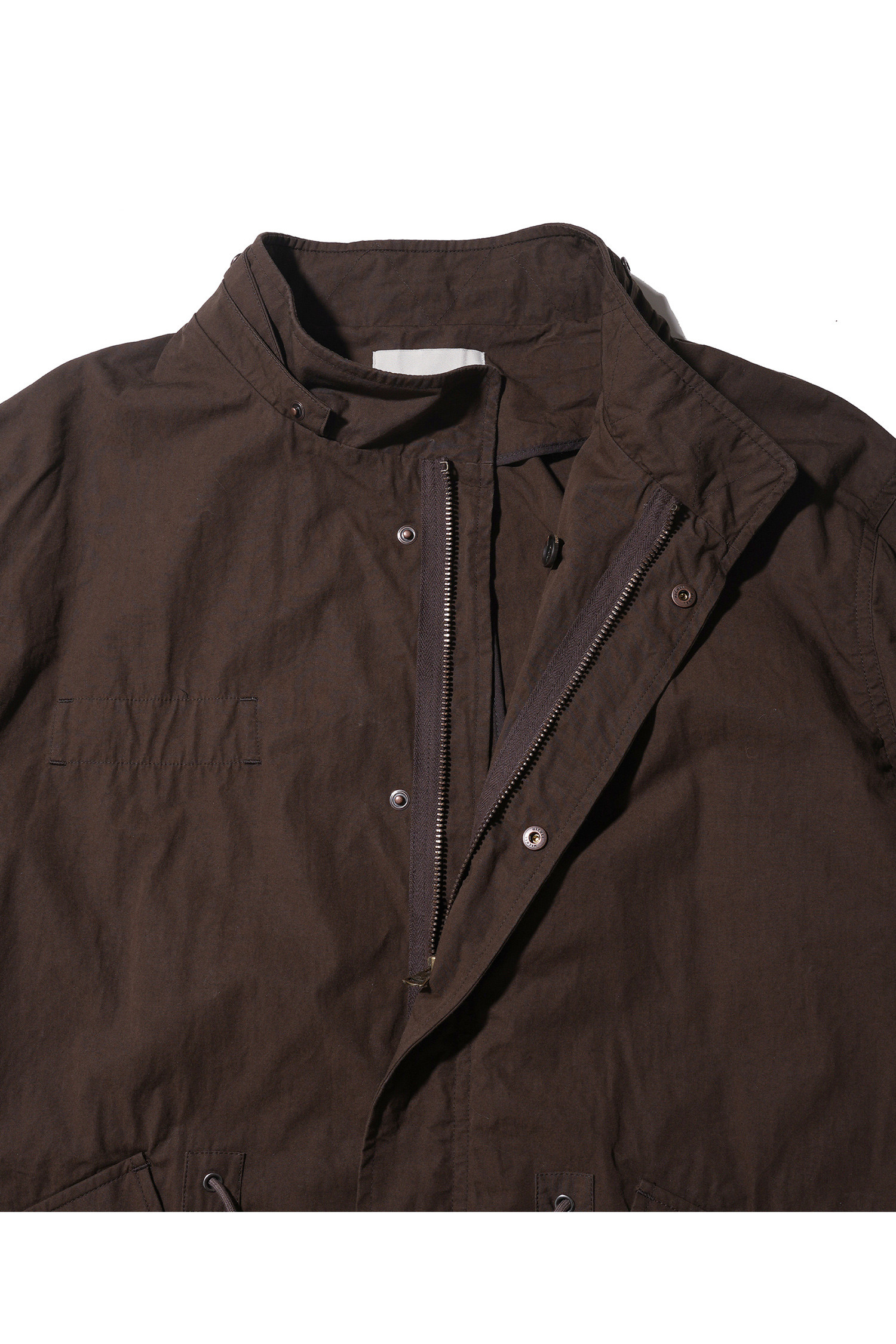 OURSELVES - 사파리/필드자켓 - (OURSELVES) Washed Cotton Mods Parka Brown