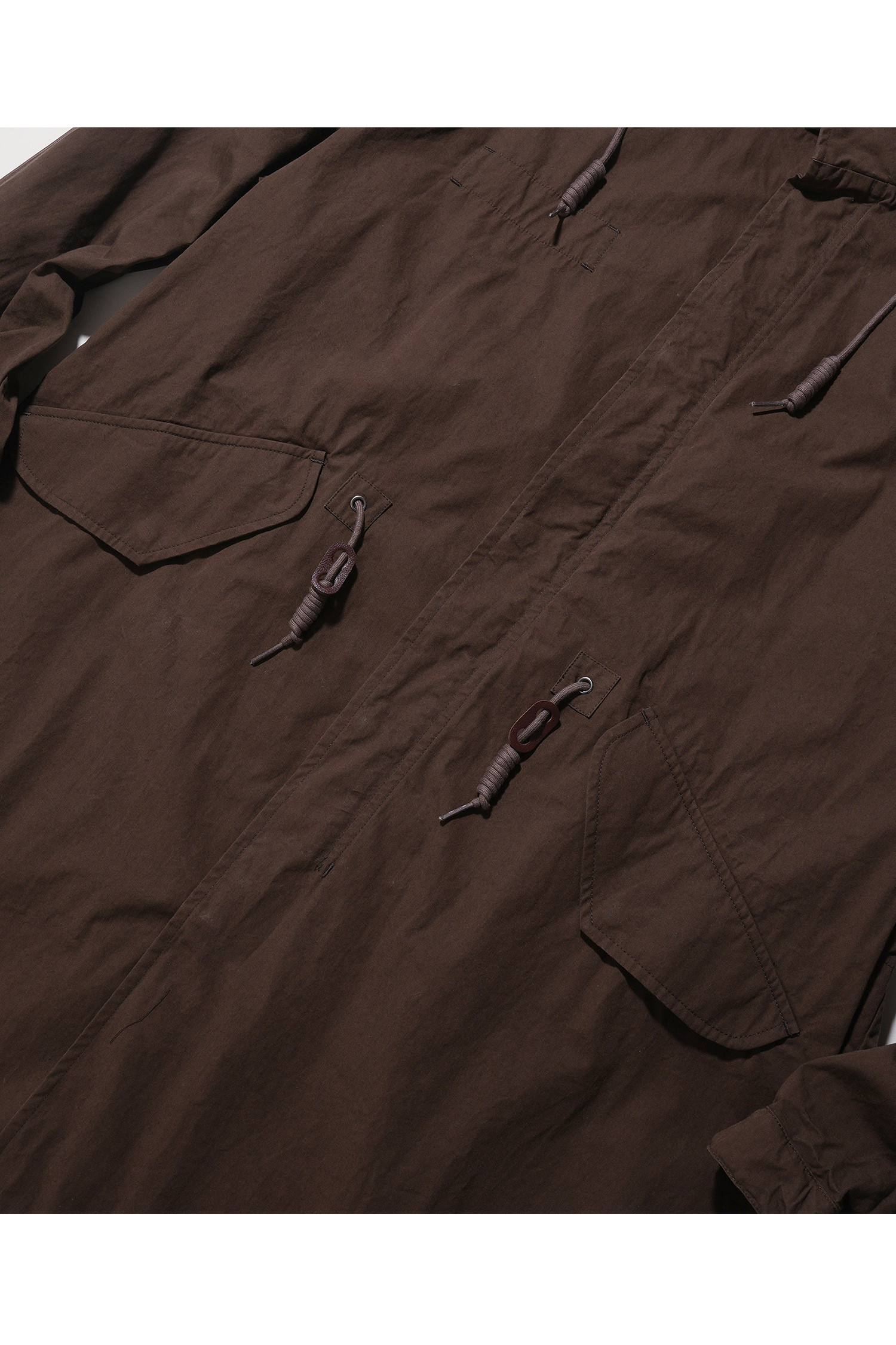 OURSELVES - 사파리/필드자켓 - (OURSELVES) Washed Cotton Mods Parka Brown