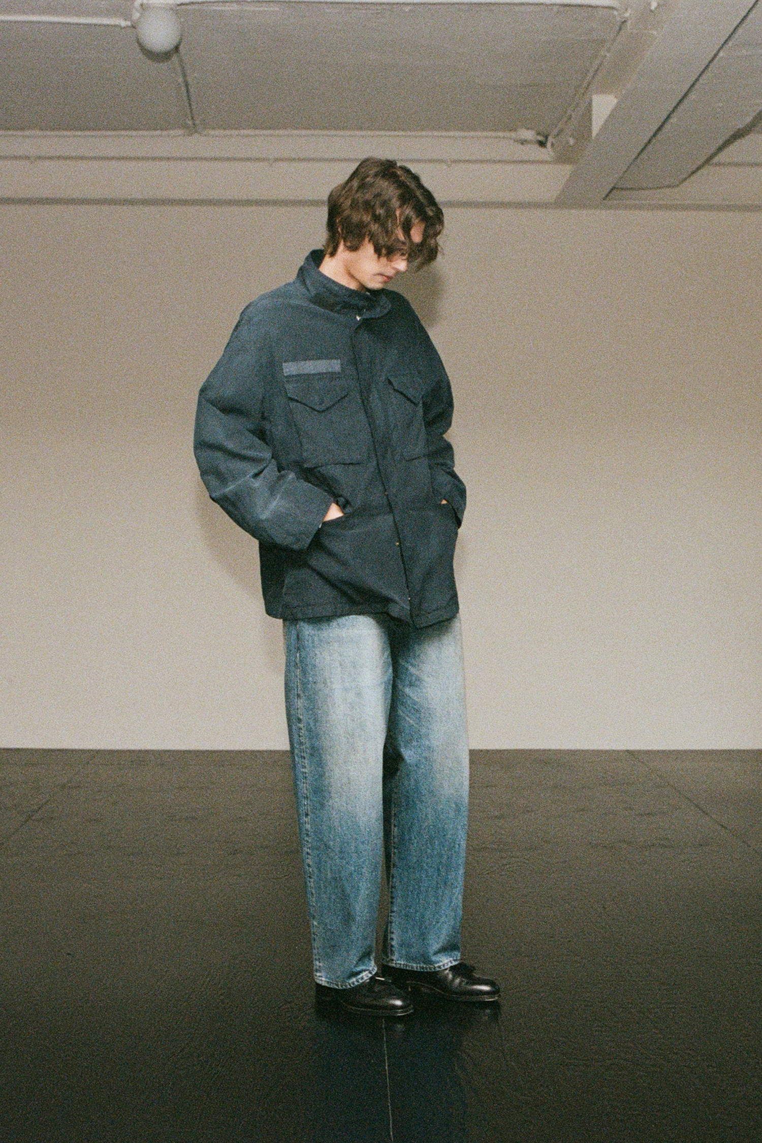 OURSELVES - 사파리/필드자켓 - (OURSELVES) Powder Washed M-65 Field Jacket - Navy