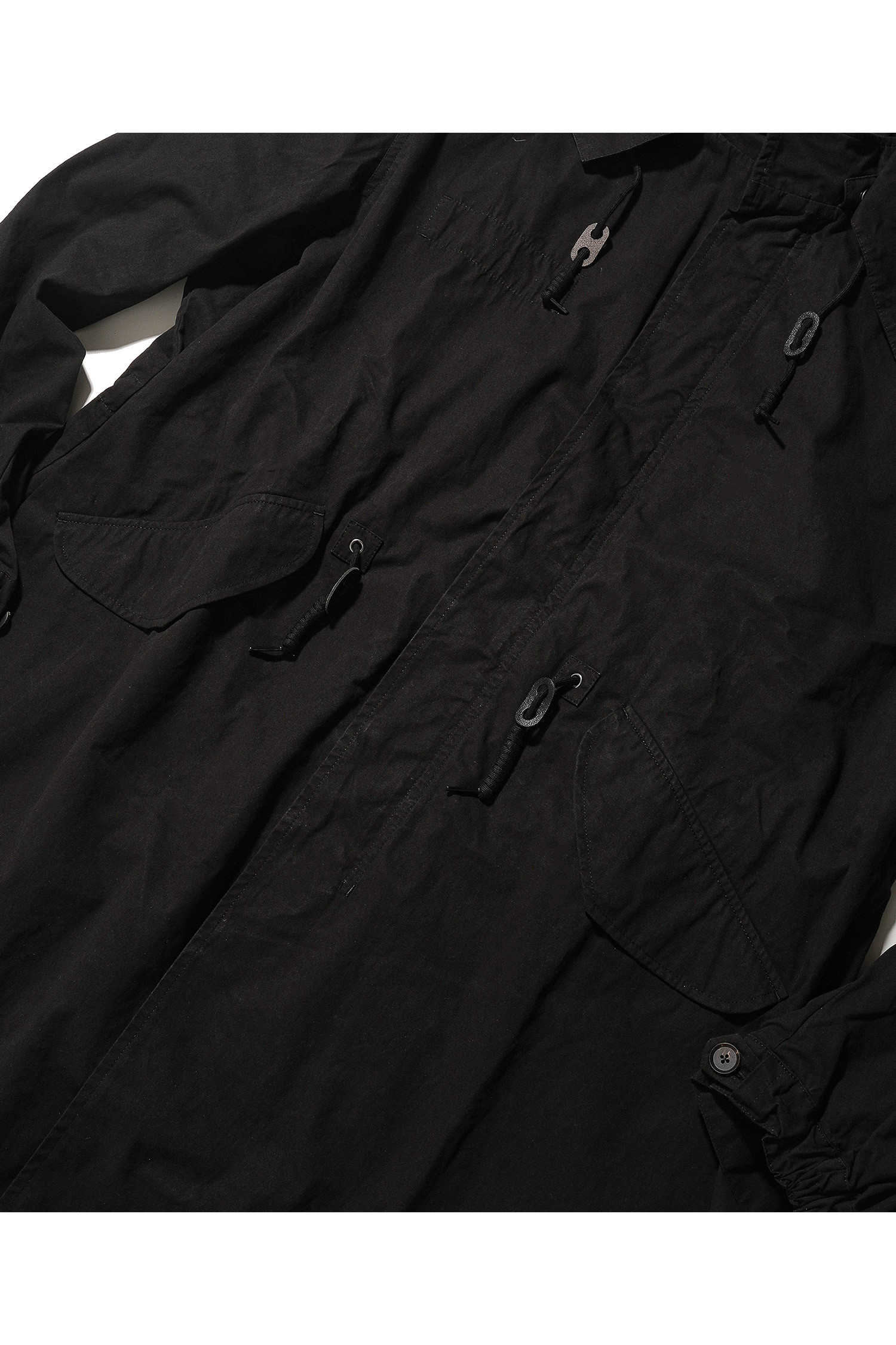 OURSELVES - 사파리/필드자켓 - (OURSELVES) Washed Cotton Mods Parka Black