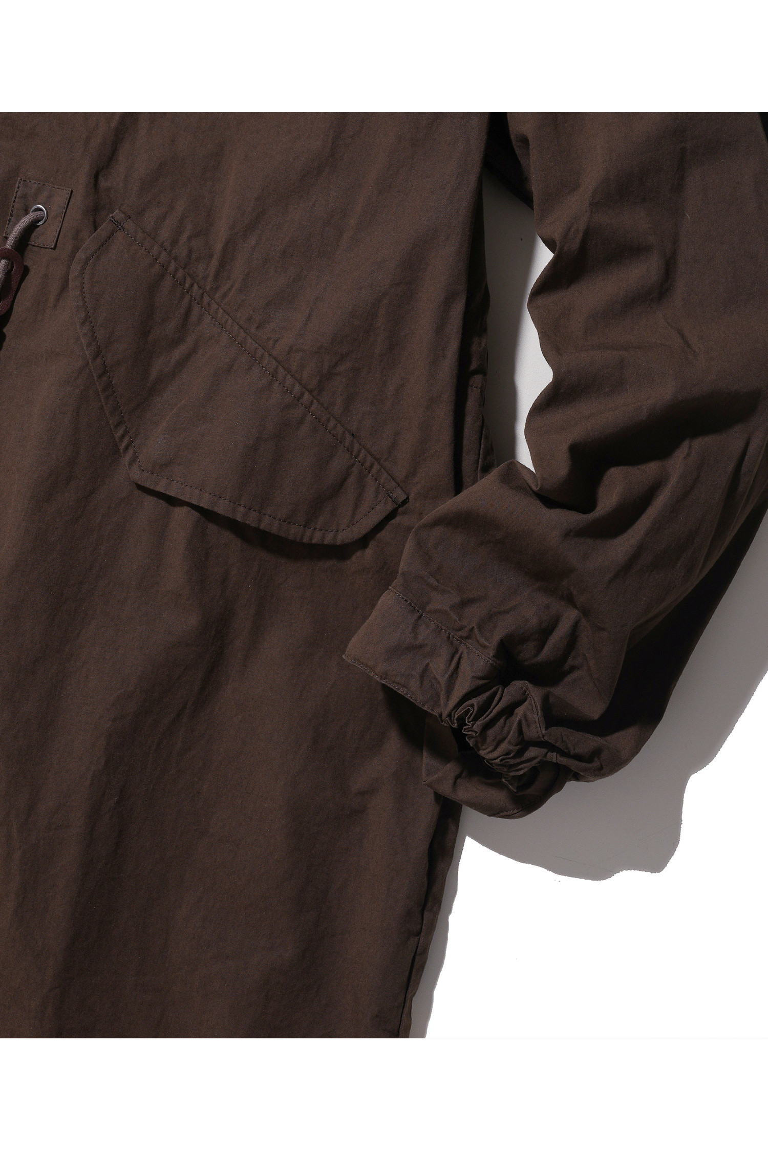 OURSELVES - 사파리/필드자켓 - (OURSELVES) Washed Cotton Mods Parka Brown