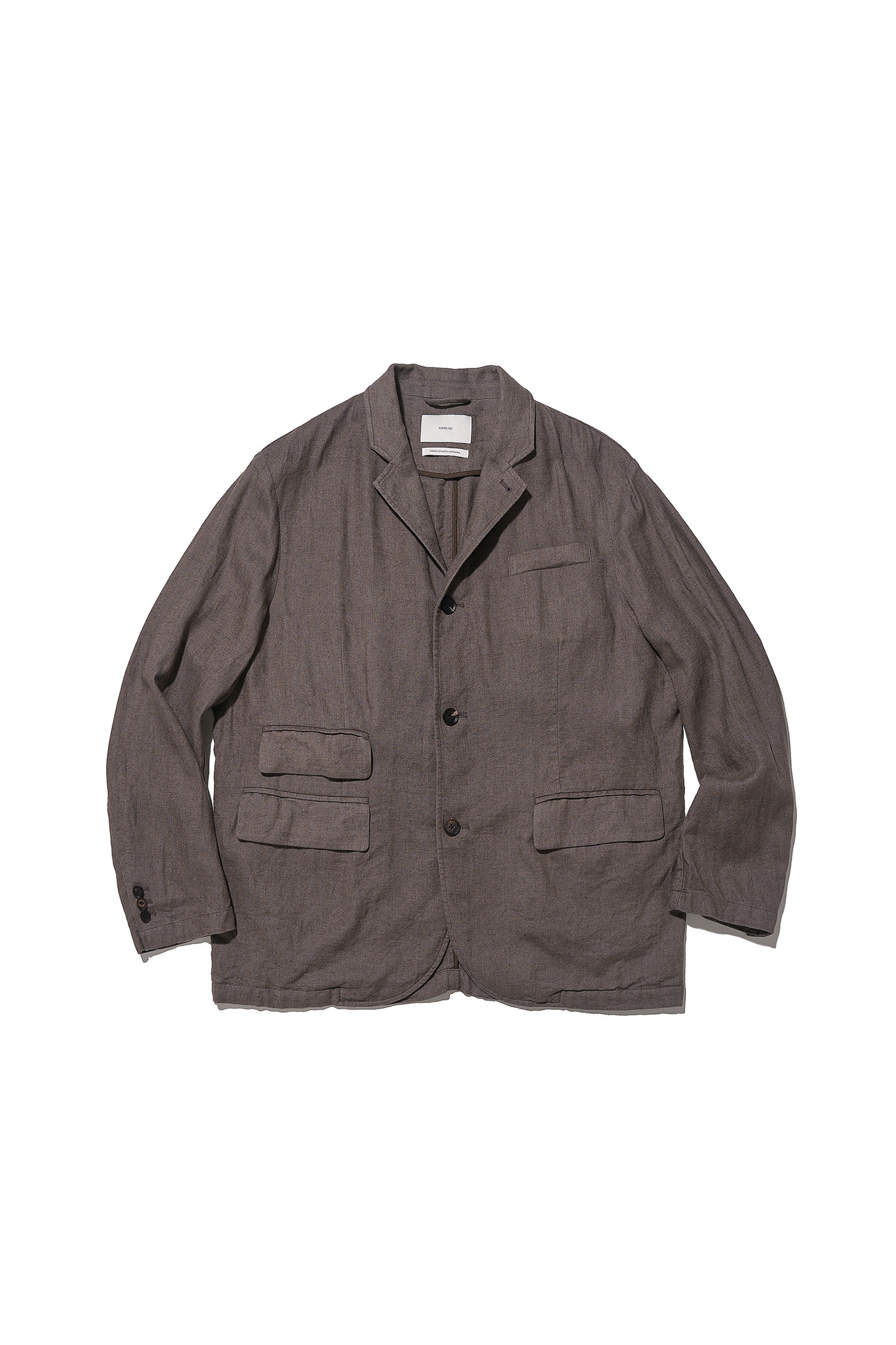 (OURSELVES) Harringbone L/C Slumber Jacket Mocha