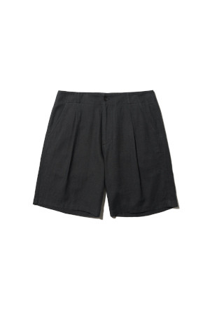 (OURSELVES) Herringbone L/C Slumber Shorts - Charcoal
