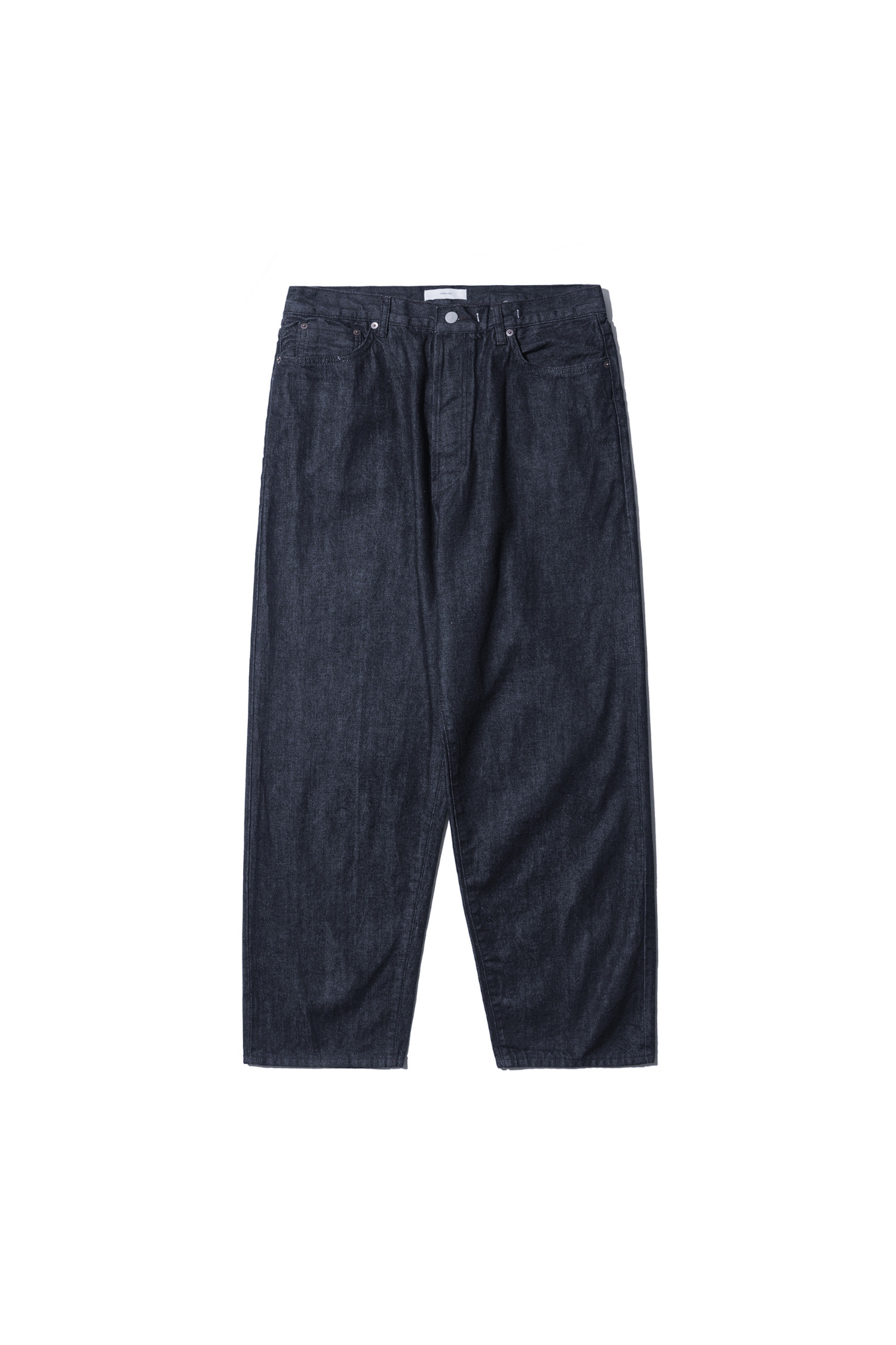 Organic Cotton Wide Tapered Denim Pants One Wash(Indigo)