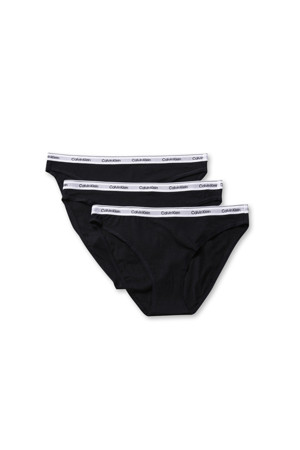3 Pack Low Rise Bikini Briefs - Black-White