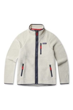M'S RETRO PILE JACEKT - PELICAN W/SMOLDER BLUE