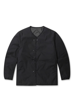 (NANAMICA) REVERSIBLE DOWN CARDIGAN - BLACK