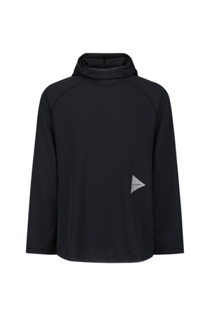 (AND WANDER) DRY JERSEY LS HOODIE - BLACK