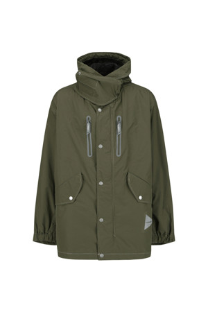 (AND WANDER) FISHTAIL OCTA COAT - KHAKI