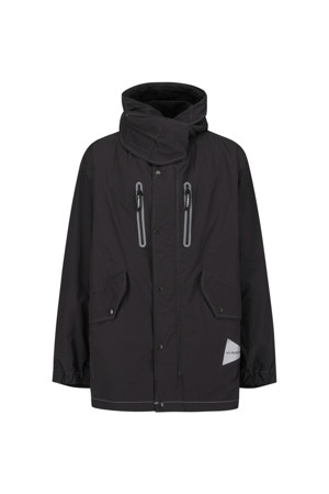 (AND WANDER) FISHTAIL OCTA COAT - BLACK