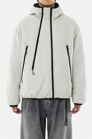 DOUBLE-ZIP INSULATED PARKA - OYSTER