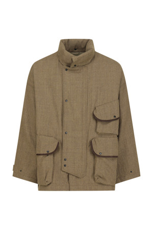 WOOL SERGE HUNTER JACKET - TOP CAB BROWN