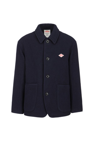 MEN'S WOOL LIGHT PILE COVERALLS JACKET - NAVY