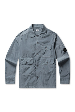Chrome-R Full Button Overshirt - STORMY WEATHER