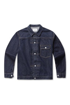 Single Pocket Denim Jacket (Real Indigo) - Navy(One Wash)