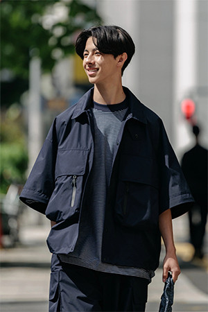GORE-TEX LABS DETACHABLE WADING SHIRT JACKET - NAVY