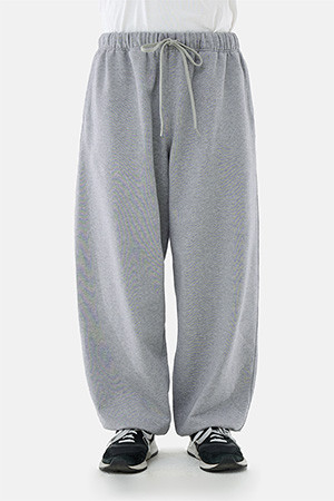 BAGGY SWEAT PANTS - HEATHER GREY