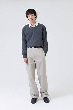 ESSENTIAL CHINO PANTS - STONE