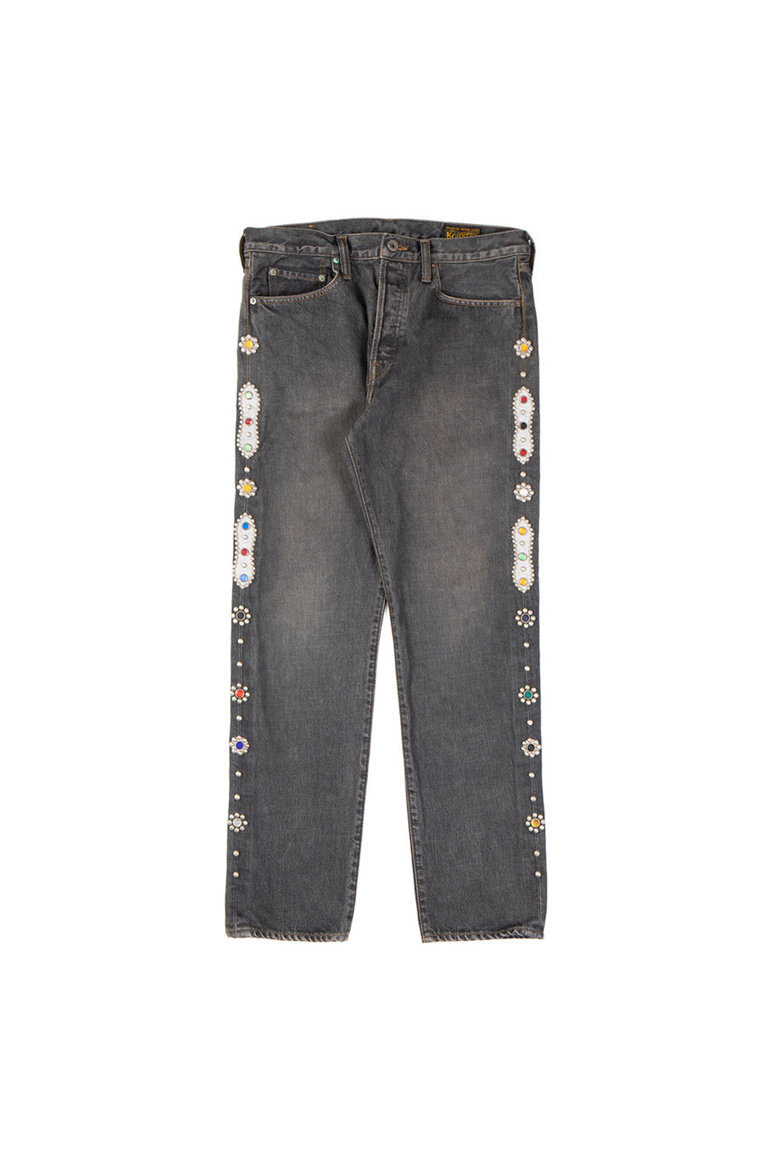 (KAPITAL) 14Oz Blk Denim 5P Monkey Cisco - EK-1243LP Black