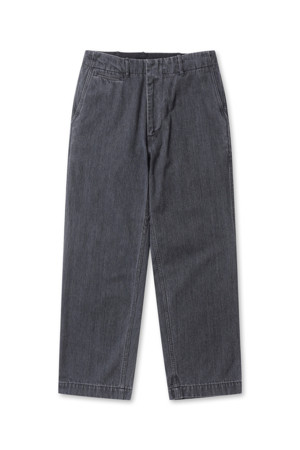 Wide Denim Pants - Gray