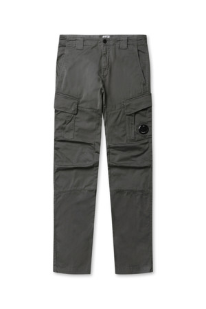 Stretch Sateen Cargo Lens Pants - SMOKED PEARL