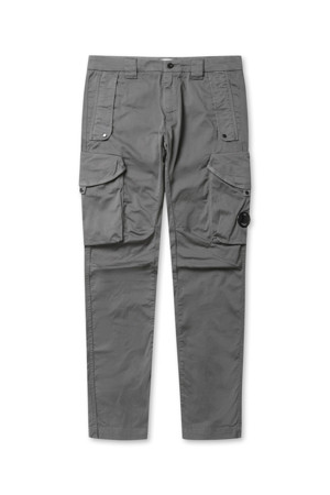 Stretch Sateen Utility Cargo Lens Pants - SMOKED PEARL
