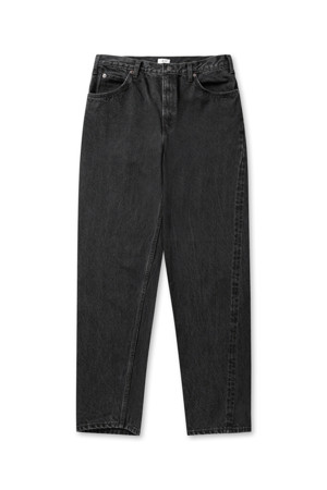 Wide Tapered 5 Pocket Pants - Medium Black