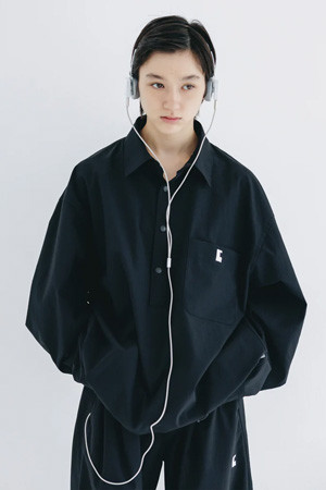 (CLESSTE) CITY UNIFORM L/S PULLOVER SHIRT - BLACK