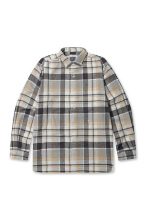 (NANAMICA) HEAVY FLANNEL SHIRT - GRAY