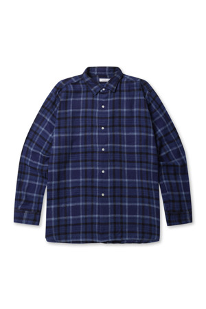 (NANAMICA) HEAVY FLANNEL SHIRT - NAVY