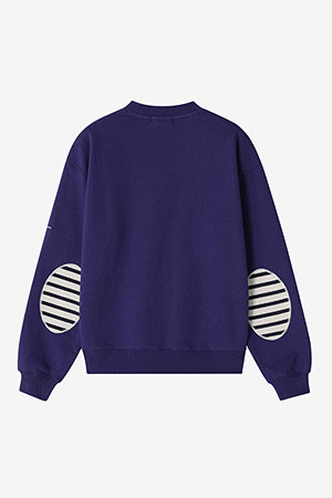 (Saint James) Bon Bon Elbow Patches - Blueberry Blue