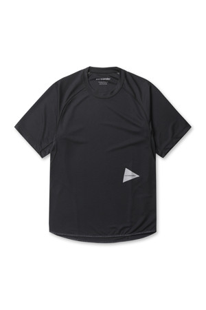 (AND WANDER) dry jersey raglan SS T - black