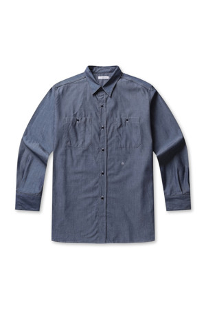 Regular Collar Chambray Shirt - Indigo