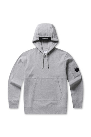 Diagonal Raised Fleece Hooded Sweatshirt - GREYSTONE MELANGE