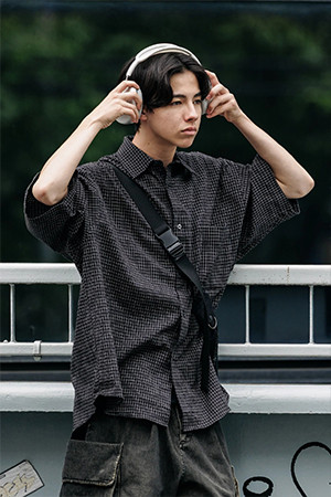 GRAPH CHECK CLASSIC CITY S/S SHIRT - BLACK