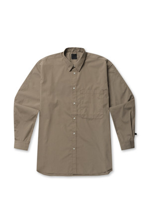 TECH REGULAR STRIPE SHIRT L/S - BEIGE