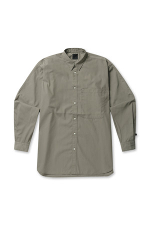 TECH REGULAR STRIPE SHIRT L/S - WOLFGRAY